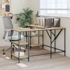 Image de vidaXL Bureau chÃªne sonoma 139x139x75 cm bois d'ingÃ©nierie