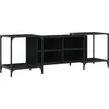 Image de vidaXL Meuble TV noir 153x37x50 cm bois d'ingÃ©nierie