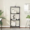Image de vidaXL BibliothÃ¨que Ã  4 niveaux noir 59x35x132 cm bois d'ingÃ©nierie