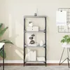 Image de vidaXL BibliothÃ¨que Ã  4 niveaux sonoma gris 59x35x132 cm