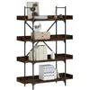 Image de Vidaxl BibliothÃ¨que Ã 4 Niveaux ChÃªne FumÃ© 100x33x145,5 Cm