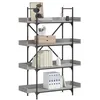 Image de vidaXL BibliothÃ¨que Ã  4 niveaux sonoma gris 100x33x145,5 cm