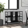 Image de vidaXL Buffet noir 102x32x73,5 cm bois d'ingÃ©nierie