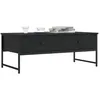 Image de vidaXL Table basse noir 101x49x39,5 cm bois d'ingÃ©nierie