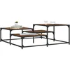 Image de vidaXL Table basse chÃªne fumÃ© 107x107x40 cm bois d'ingÃ©nierie