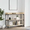 Image de Vidaxl Table Console Avec ÃtagÃ¨res ChÃªne Sonoma 100x30x80 Cm