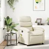 Image de vidaXL Fauteuil inclinable de massage CrÃ¨me Similicuir