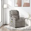 Image de vidaXL Fauteuil de massage inclinable Taupe Tissu