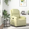 Image de vidaXL Fauteuil de massage inclinable crÃ¨me cuir vÃ©ritable