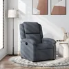 Image de vidaXL Fauteuil inclinable Gris foncÃ© Velours
