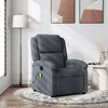 Image de vidaXL Fauteuil de massage inclinable gris foncÃ© velours