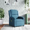 Image de vidaXL Fauteuil inclinable de massage bleu velours