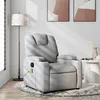 Image de vidaXL Fauteuil de massage inclinable Gris clair Tissu
