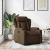 Image de vidaXL Fauteuil inclinable Marron Tissu