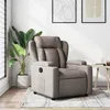 Image de vidaXL Fauteuil inclinable Taupe Tissu