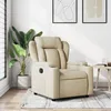 Image de vidaXL Fauteuil inclinable CrÃ¨me Tissu