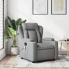 Image de vidaXL Fauteuil de massage inclinable Gris clair Tissu