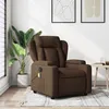 Image de vidaXL Fauteuil de massage inclinable Marron Tissu