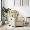 Image de vidaXL Fauteuil de massage inclinable CrÃ¨me Tissu