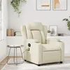 Image de vidaXL Fauteuil inclinable de massage CrÃ¨me Similicuir
