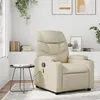 Image de vidaXL Fauteuil inclinable de massage CrÃ¨me Similicuir