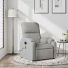 Image de vidaXL Fauteuil inclinable de massage gris clair tissu microfibre