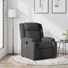 Image de vidaXL Fauteuil de massage inclinable Gris foncÃ© Tissu