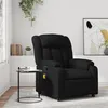 Image de vidaXL Fauteuil de massage inclinable Noir Similicuir
