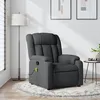Image de vidaXL Fauteuil de massage inclinable Gris foncÃ© Tissu
