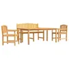 Image de Vidaxl Ensemble Ã DÃ®ner De Jardin 4 Pcs Bois De Teck Massif