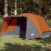 Image de Vidaxl Tente De Camping Et Porche 4 Personnes Gris Orange ImpermÃ©able