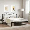 Image de vidaXL Cadre de lit mÃ©tal sans matelas et tÃªte de lit noir 180x200 cm