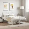 Image de vidaXL Cadre de lit mÃ©tal avec tÃªte de lit/pied de lit blanc 120x190cm