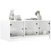 Image de Meubles TV VidaXL  Table basse  avec portes en verre blanc 102x50x42 cm P31599640