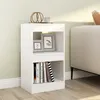 Image de vidaXL Tables de chevet et portes vitrÃ©es 2 pcs gris bÃ©ton 35x37x35 cm