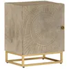 Image de Vidaxl Table De Chevet 40x30x50 Cm Bois Massif Manguier Et Fer