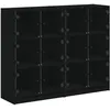 Image de vidaXL BibliothÃ¨que avec portes noir 136x37x109 cm bois d'ingÃ©nierie