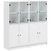 Image de vidaXL BibliothÃ¨que avec portes blanc 136x37x142 cm bois d'ingÃ©nierie