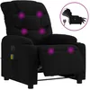 Image de vidaXL Fauteuil de massage inclinable Ã©lectrique Noir Tissu