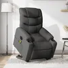 Image de vidaXL Fauteuil inclinable de massage Ã©lectrique Gris foncÃ© Tissu
