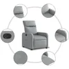 Image de vidaXL Fauteuil inclinable Ã©lectrique Gris clair Tissu