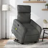 Image de vidaXL Fauteuil de massage inclinable Gris foncÃ© Tissu