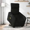Image de vidaXL Fauteuil de massage inclinable Noir Tissu