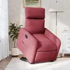 Image de vidaXL Fauteuil inclinable Ã©lectrique rouge bordeaux tissu