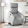 Image de vidaXL Fauteuil inclinable de massage Ã©lectrique Gris clair Tissu