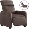 Image de vidaXL Fauteuil inclinable Ã©lectrique Marron Similicuir