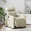 Image de vidaXL Fauteuil de massage inclinable Ã©lectrique crÃ¨me similicuir