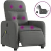 Image de vidaXL Fauteuil inclinable de massage Ã©lectrique gris foncÃ© tissu