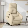 Image de vidaXL Fauteuil inclinable de massage CrÃ¨me Tissu