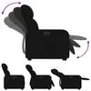 Image de vidaXL Fauteuil inclinable Ã©lectrique noir tissu